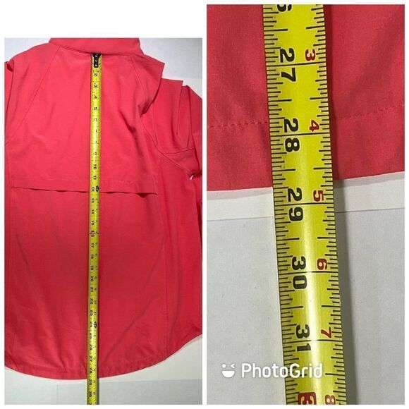 Belyn Key Golf Coral Windbreaker Jacket 1/4 Zip Pockets Dressy - Picture 11 of 12